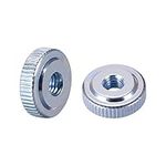 sourcing map Round Knurled Thumb Nuts Conector Lock Adjusting nuts, M5 Female Threaded Thin Type, Blue Zinc Plating, Pack of 10