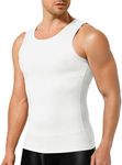 TAILONG White Compression Shirt Men Shapewear Slimming Body Shaper Vest Sleeveless Tank Top Workout Undershirt