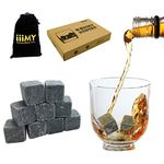 Whiskey Stones in Gift Box with Velvet Carrying Pouch, Design for Whisky, Scotch, Spirit Lovers, Gift Idea for Christmas and Birthday - iiiMY