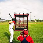 Baseball 9 Hole Pitching Net,Pitching Net, Baseball Pitching Target,Pitching Net with Strike Zone, Baseball 9 Hole Pitching Net,9 Hole Pitching Net for Hitting and Pitching with Strike Zone