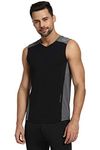 Van Heusen Men Engineered Vest - Polyester Spandex - Swift Dry, High Stretch, Mesh Ventilated_61082_Black_M