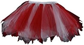 HoneyStore Girl's Puffy Dance Dress-Up Princess Fairy Costume Dance Tutu Red White