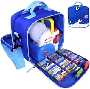Detachable Bag Compatible with Little Tikes Story Dream Machine Books Starter Set，Kids Toys Storage Case for Little Tikes Storybook, Audio Play, Character ,with Handle and Shoulder Strap (deepblue)