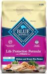 Blue Buffalo Life Protection Formula Small Breed Senior Dry Dog Food, Supports Joint Health and Immunity, Made with Natural Ingredients, Chicken & Brown Rice Recipe, 5-lb. Bag