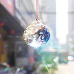 MerryNine Clear Crystal Ball Prism Suncatcher Rainbow Pendants Maker, Hanging Crystals Prisms for Windows, for Feng Shui, for Gift (3.15"/80mm 1Pack)