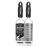 Microplane Kitchen Grater Extra coarse for Potato, Zucchini, Carrot, Apple, Cabbage and Cheese with Stainless Steel Blade - Made in USA