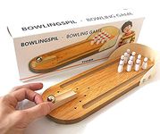 Neoteric Wooden Mini-Entertainment Desktop Bowling Game Set | Tabletop Miniature Bowling Set | Desktop Office Indoor Games | Corporate Training & Workshop | Stress Relief for Adults & Kids-MultiColor