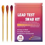 AAwipes Lead Test Swab Kit (10 Pcs Bag Pack Rapid Home Testing Swabs) 30-Second Results Dip in White Vinegar. Home Use, Painted, Dishes, Toys, Jewelry, Metal, Ceramics, Wood (LS10)