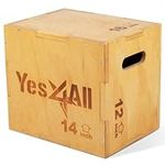 Yes4All 3 in 1 Wooden Plyo Box, Ply