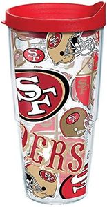 Tervis Plastic Made in USA Double Walled NFL San Francisco 49ers Insulated Tumbler Cup Keeps Drinks Cold & Hot, 24oz, All Over