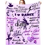 MIBDDK Dancer Gifts Blanket Dance Life Flannel Fleece Throw Blankets for Sofa Couch Bed Office All Season 80"X60"