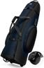 OutdoorMaster Padded Golf Travel Bag with Reinforced Wheels, 900D Heavy Duty Oxford Wear-Resistant and Waterproof Golf Travel Case, Soft-Sided Golf Club Bag, Shoes and Accessories Compartment (Blue)