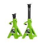 AFF Viking Ratchet Style Jack Stands - Constructed with High-Grade Forged Steel - Meets PASE/ASME Standards (1 Pair)