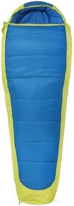 Mountain Warehouse Mummy Shaped Microlite 1400 Sleeping Bag - 3/4 Season, Insulated Camping Bag - Best for Spring Summer Blue Left Handed Zip - Regular Length (200cm)