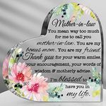 Mom Gift Dad Gift Mother in Law Gift Bonus Mom Gift Acrylic Heart Mothers Dads Plaque Gifts Grateful Birthday Gifts for Mom Dad Acrylic Best Mom Dad Sign Acrylic Heart Sign (Mother in Law)