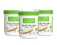 Zevic Stevia Sugar Free Powder | Zero Calories Stevia Powder | Vegan & Keto | 100% Natural Sweetener Powder | Sugar Substitute Natural | Diabetic Friendly - 900g (300g x 3)