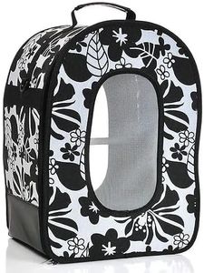 A&E Cage Company 001376 Happy Beaks Soft Sided Travel Bird Carrier Black, 14.5X10.5X7 in