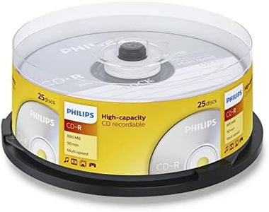 Philips CD-R 800 MB Data (Gbyte/90 Minuten, Multi Speed Recording 25er (Packaging May Vary)