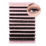 AIZUIWIY Individual Eyelashes Cluster Lashes Mix 8-16mm D Curl Lash Extensions DIY At Home Natural Wispy False Lashes 100D 0.07 Volume Fake Eyelashes Reusable