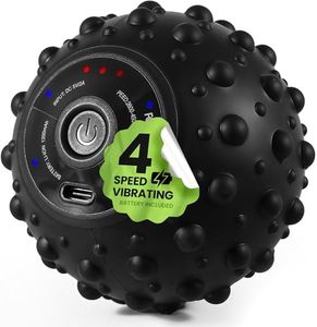 EXELLEON 4-Speed Vibrating Massage Ball | Compact Rechargeable Roller | Adjustable Vibration | Quiet & Portable Design