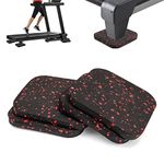 Powrocket Treadmill Mat,4 Pack Anti-vibration Shock Absorbing Exercise Equipment Mat with High Density Rubber,Protective Anti-slip Treadmill Pads for Hardwood Floors & Carpets,Black and Red