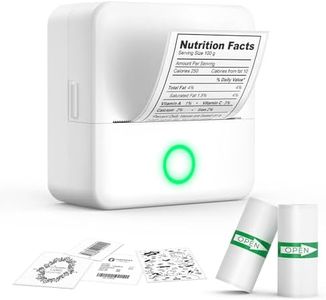ETROBOT Etichettatrice Etichette Adesive Bluetooth, Mini Stampante Portatile per Etichette Adesive Personalizzate Compatibile con iOS e Android con 2 Rotolo di Etichette per Ufficio Casa