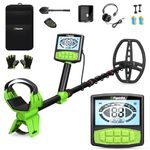 Flysocks Professional Metal Detector Set-IP68 Waterproof Metal Detector with Precise Pinpointer, 25 cm Detection Depth, 5 Modes, Gold Detector Suitable for Adults