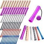 72 Pieces Plastic Hair Perm Rods Long Variety Perm Rods Pink Hair Curling Roller Rods for Women Girls Hair Hairdressing Styling Tools, 6 Sizes and 6 Colors