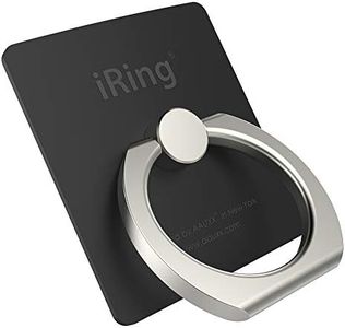 iRing Original, Made in Korea, Phone Ring Holder, Cell Phone Grip Stand, Compatible with iPhone, Galaxy, and Other Smartphones (Black)