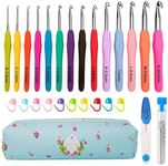 Crochet Hooks Set with Case 14 Sizes