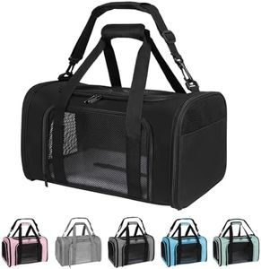 Yipincover Carriers Soft-Sided Pet Carrier for Medium Large Cats Dogs Under 35Lbs,Breathable Mesh Ventilation Design,Airline Approved Cat Carrying Case(X-Large,Black)