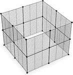 LURIVA Small Animal Playpen, Guinea Pig Cages, Pet Playpen, Rabbit Cage,Small Animal Cage, Puppy Kitten Dog Playpen, Indoor Outdoor Portable Metal Wire Yard Fence,15 X 12 Inch, 16 Panels, Black