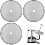 French Press Replacement Cafetiere Filter Mesh Screen Coffee French Press Filters 4 Inch Stainless Steel Reusable Mesh Filter for 8 Cup/ 34 OZ/ 1000 ml Coffee Tea Makers (3 Packs)