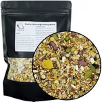 KikiBirds Feather Shine High Potency Blend with Bee Pollen & Freeze-Dried Sprouts - Premium Parrot Food for Molting, Breeding & Growth - Omega Rich | 17.5% Plant Protein | USA-Made 1 lb