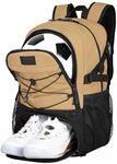 Goloni Soccer Backpack,Basketball Backpack with Ball Compartment & Shoe Compartment,Backpack for Basketball,Soccer, Football, Volleyball, Swim, Gym, Travel
