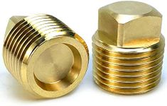 HAPDEN Boat Plugs 1/2 Inch Npt Solid Brass Boat Drain Plug, 2 Pack Garboard Drain Plug Boat Drain Plug Fits Most Boat Hulls (1/2 Inch NPT)