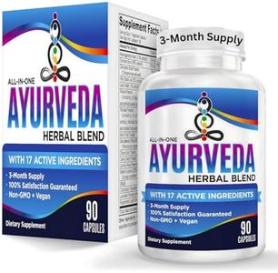 AYURVEDA 3-Month Herbal Blend (17-in-1) Supplement Complex | Natural Ayurvedic Herbs | Strong Mind, Body, & Spirit Supplements | Pills | Ayurveda Products | Bulk Savings 90-Day Supply | 90 Capsules
