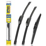 5 PLUS® Silicone Windshield Wipers Replacement for 2016-2022 HONDA HRV HR-V Wiper Blades(Set of 3),Automotive Replacement Windshield Wiper Blades For My Car-26"/18"/10"