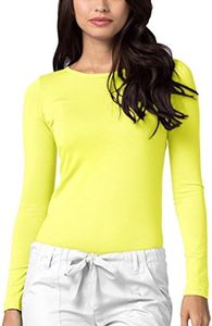 Adar Uniforms Underscrubs for Women - Long Sleeve Underscrub Comfort Tee 2900 Citron XS