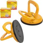 ASDFGHT Glass Suction Cup lifter, Tile Suction Cup Lifter, Glass Suction Cup Heavy Duty Aluminum, for Lifting Moving Glass, Tiles, Mirror, Granite, Fix Gap Laminate Floors (2Pack)
