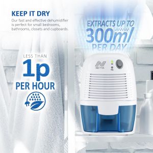 NETTA 500ml Mini Dehumidifier – Compact Blue Moisture Absorber