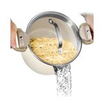 GOTHAM STEEL 8 Quart Large Stock Pot Multipurpose Pasta Pot with Strainer Lid, As Seen On TV, Nonstick Cooking Pot + Pasta Strainer Pot with Lid, Spaghetti Pot