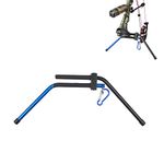 SHARROW Archery Compound Bow Stand Hunting Bow Holder Hanger Bowstand with Portable Carabiner (Blue)