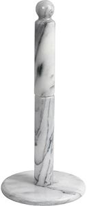 Greenco White Marble Paper Towel Holder, Hand Crafted, 12.5” H x 5.5” W