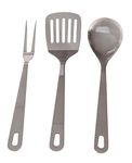 StanSport Cooking Utensils - Stainless Steel Cooking Spoon, Fork, and Spatula