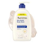 Aveeno Skin Relief Fragrance-Free Body Wash With Oat To Soothe Dry Itchy Skin, Gentle, Soap-Free & Dye-Free For Sensitive Skin, 975ml