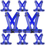 STYLERA High Visibility Protective Safety Reflective Vest Belt Jacket Construction Traffic Reflector Cross Strapes Adjustable Belt for Men And Women (BLUE, 8)