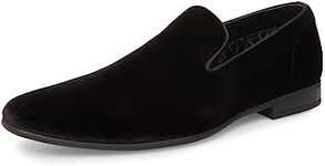 Steve Madden Men's Laight Slip-On Loafer, Black Velvet, 9.5 US