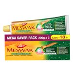 DABUR Meswak Complete Oral Care Toothpaste with Tooth Decay Prevention, Stain Removal, Cavity Protection, Tartar Control, Gum Protection, Plaque Removal, Anti-Bacterial 600 gm - 200 gm