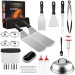 Griddle Accessories Kit, 30PCS Flat Top Grill Accessories for Blackstone and Camp Chef, Griddle Accessories with Spatula, Basting Cover, Egg Rings for Outdoor BBQ, Camping, Teppanyaki